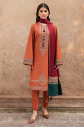 Jazmin - Winter 3PC Dhanak Embroidered Suit - BFB0223